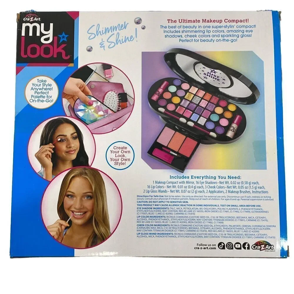 Cra Z Art‎ My Look Glow Pretty Beauty Compact Over 35 Colors Makeup For Girls